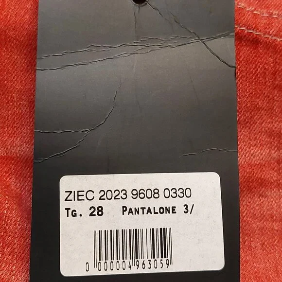 John Richmond Red Denim Capri Cropped Jeans Sz 28 NWT - Picture 10 of 11